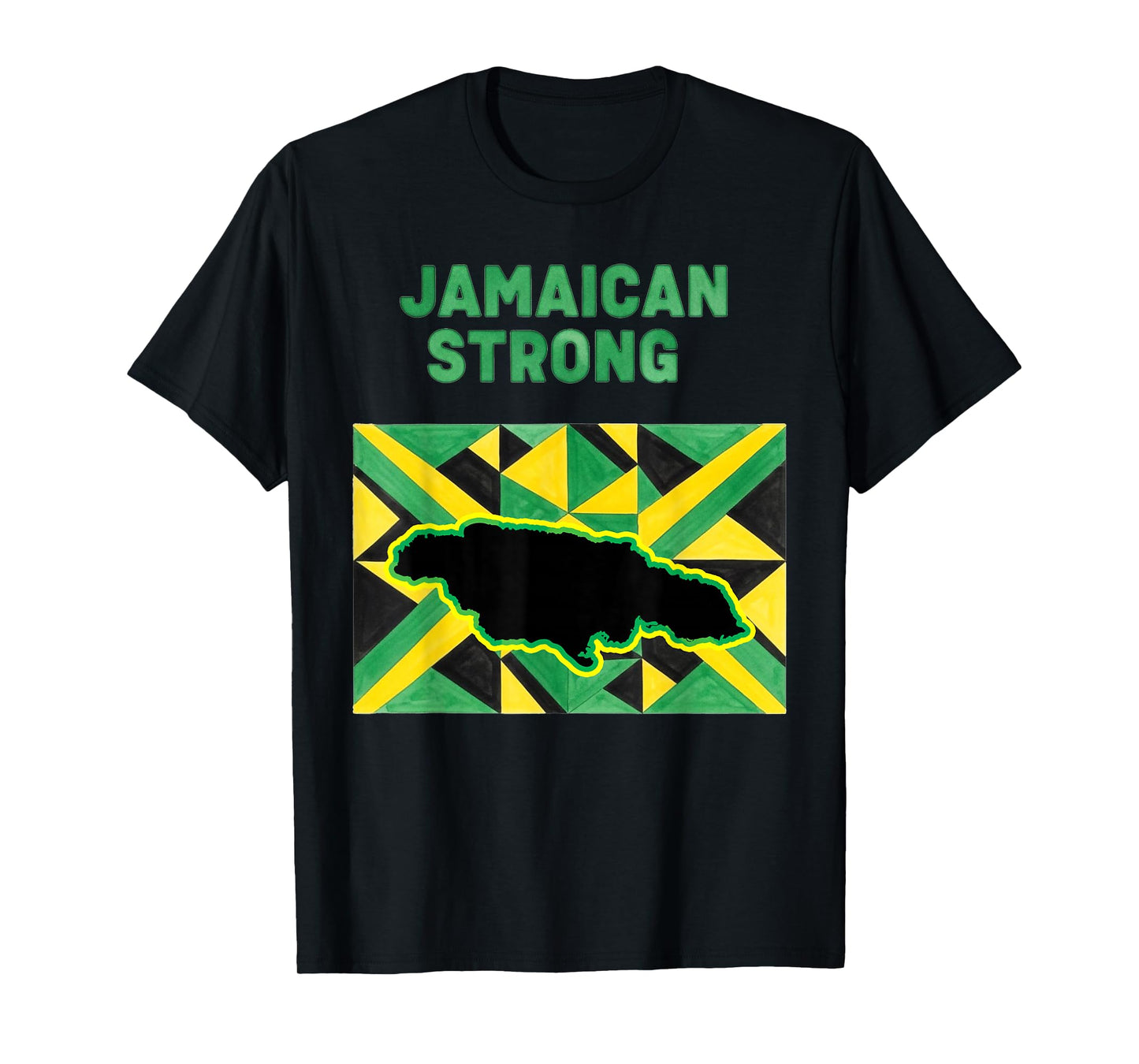 Jamaica Strong Shirt Watercolor Pride Design Image T-Shirt