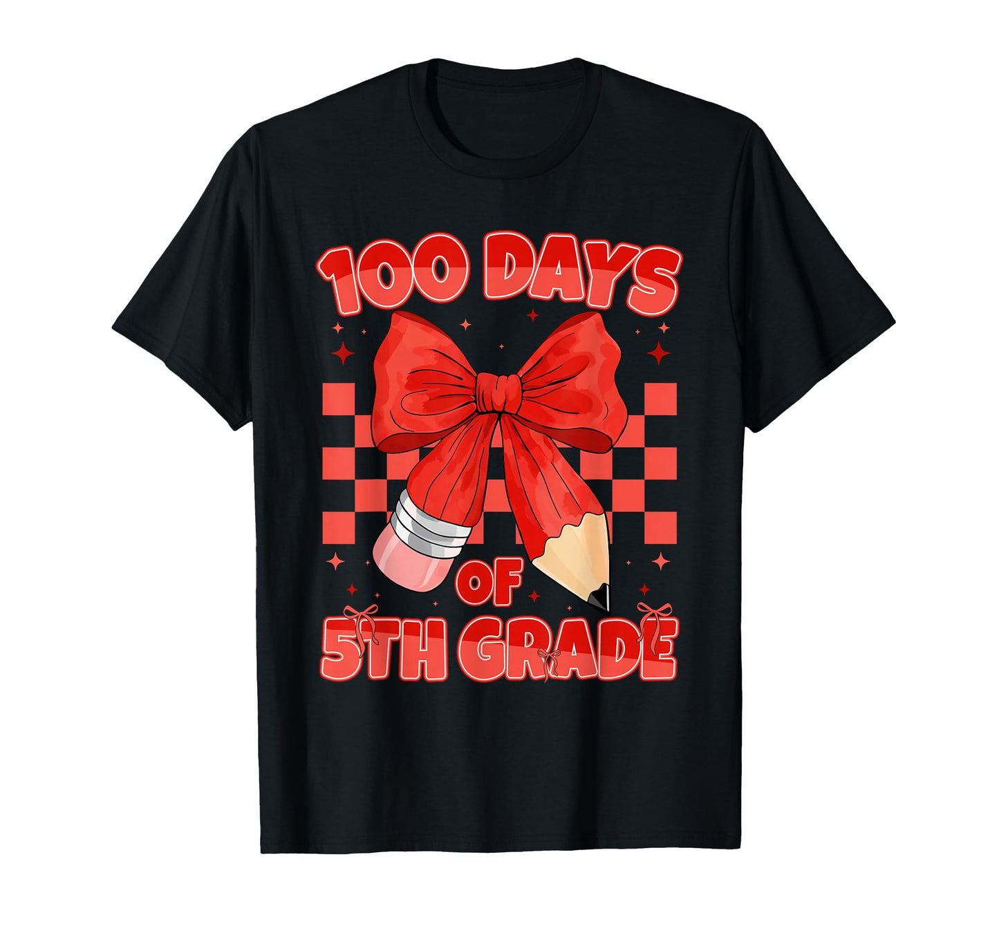 100 Days of 5th Grade Coquette 100th Day Fifth Grade Girls T-Shirt