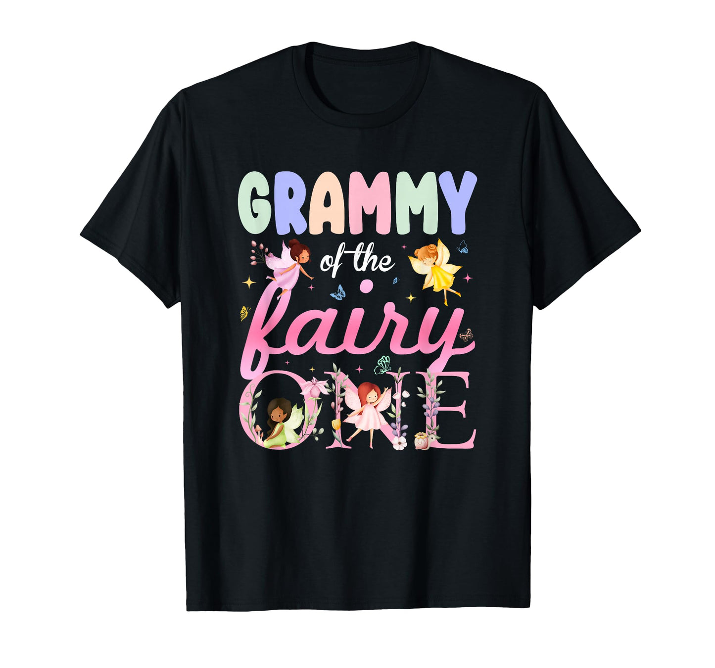 Grammy of The Fairy One 1St Birthday Girl Family Matching T-Shirt