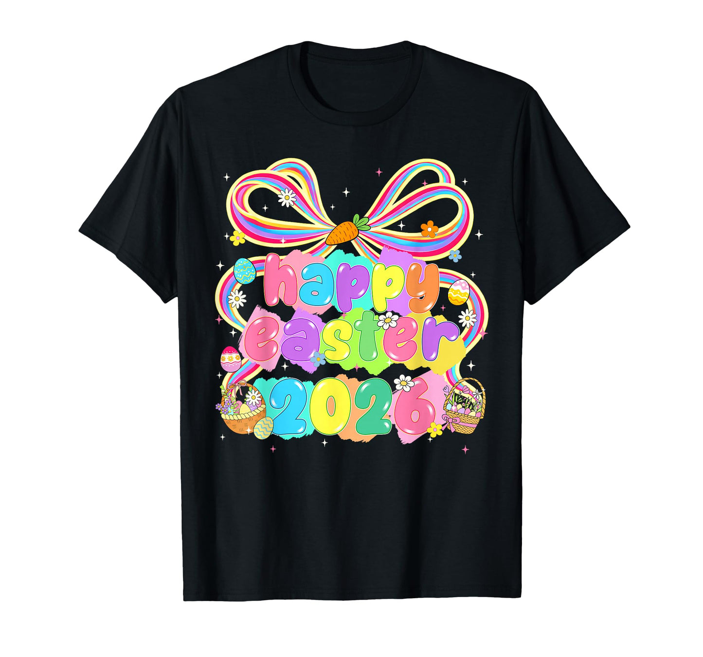Happy Easter 2026 Coquette Rabbit Bunny Family Women Girl T-Shirt