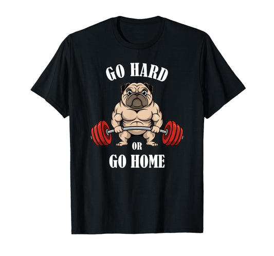 Pug Workout Shirt Pug Weightlifting Gym T-Shirt