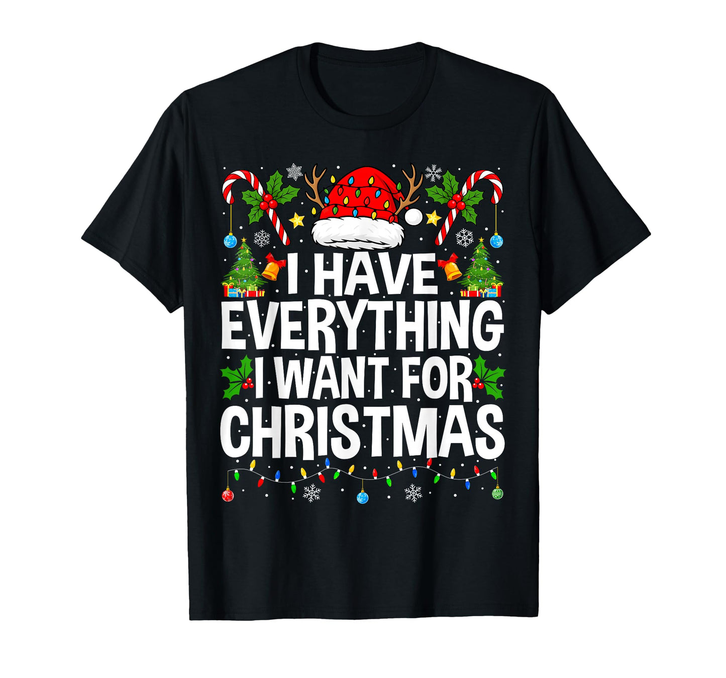 I Have Everything I Need Couples Pajamas Christmas Couple T-Shirt