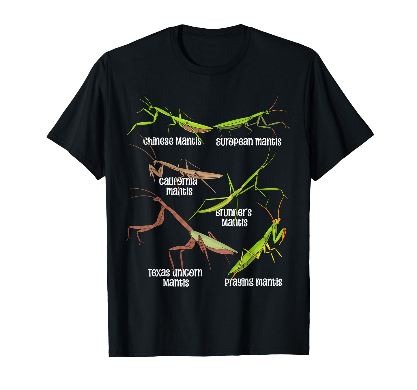Praying Mantis Lover Kids Insects Species Praying Mantis T-Shirt
