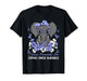 Stomach Cancer Awareness Elephant Ribbon Periwinkle Blue T-Shirt