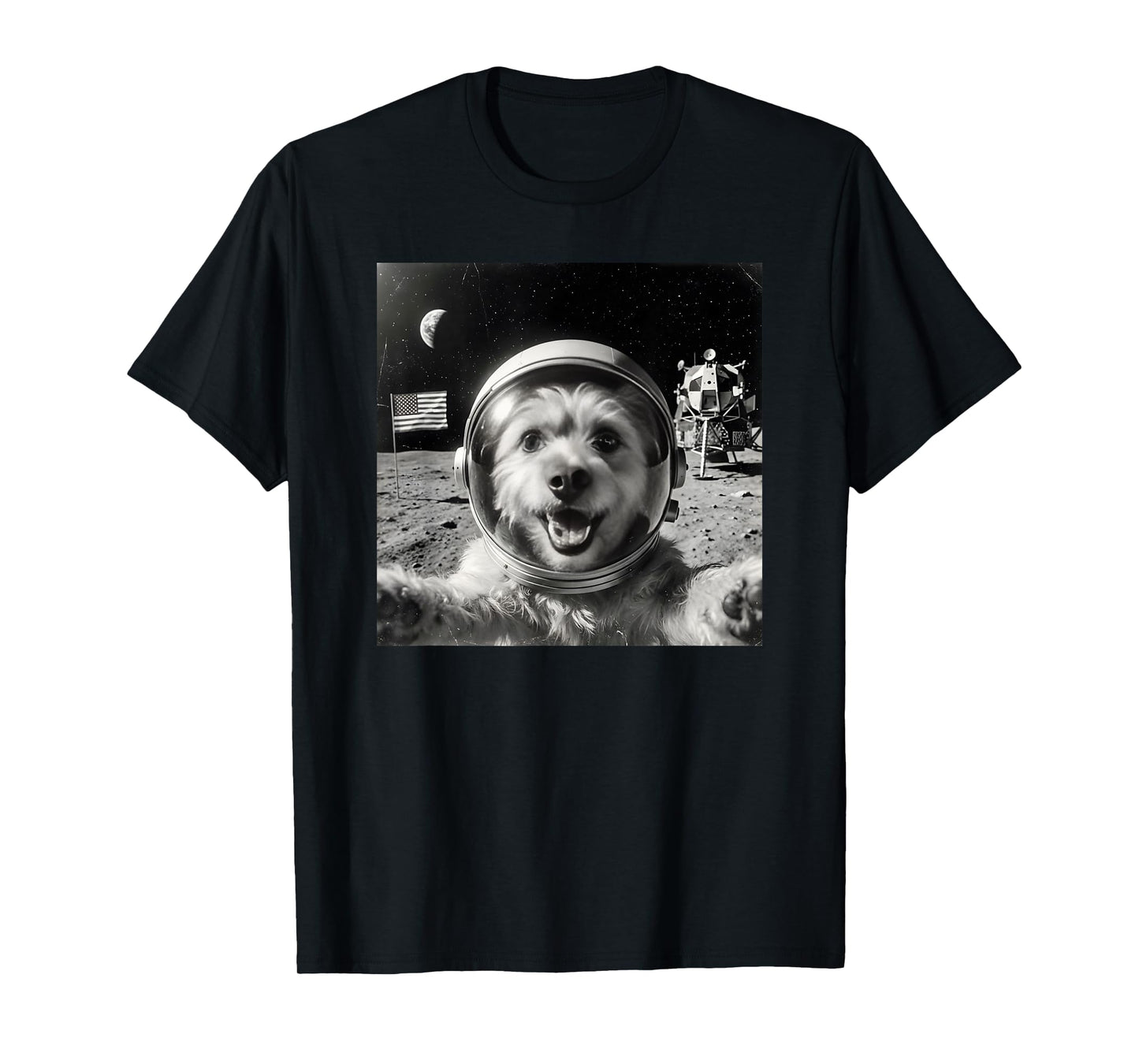 Funny Dog Moon Astronaut - Space Lover Gift T-Shirt