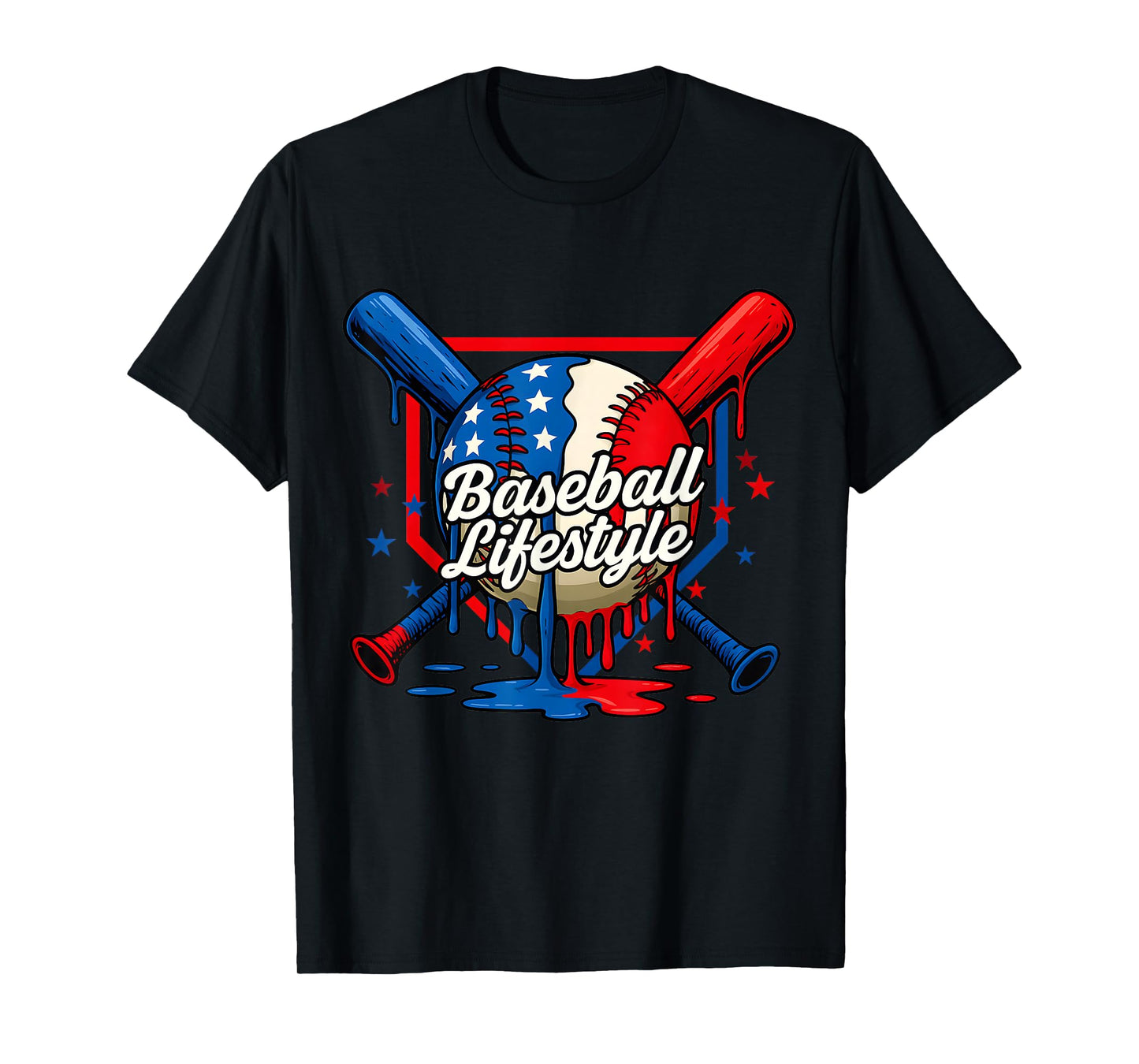 Baseball Life Style 101 Apparel Youth Drip Baseball T-Shirt