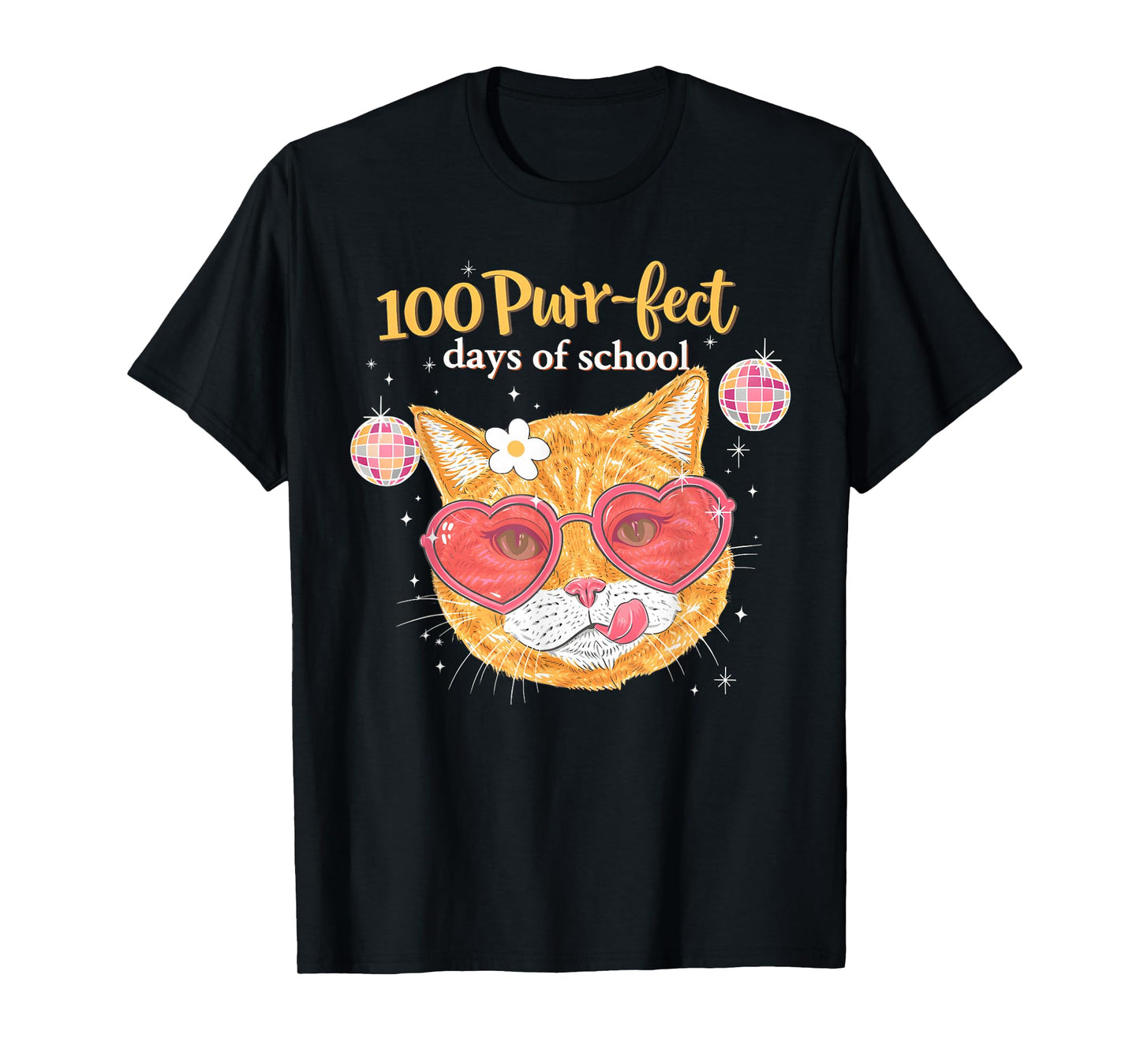 100 Purr-FECT Days of School Teacher Kid 100th Day of School T-Shirt