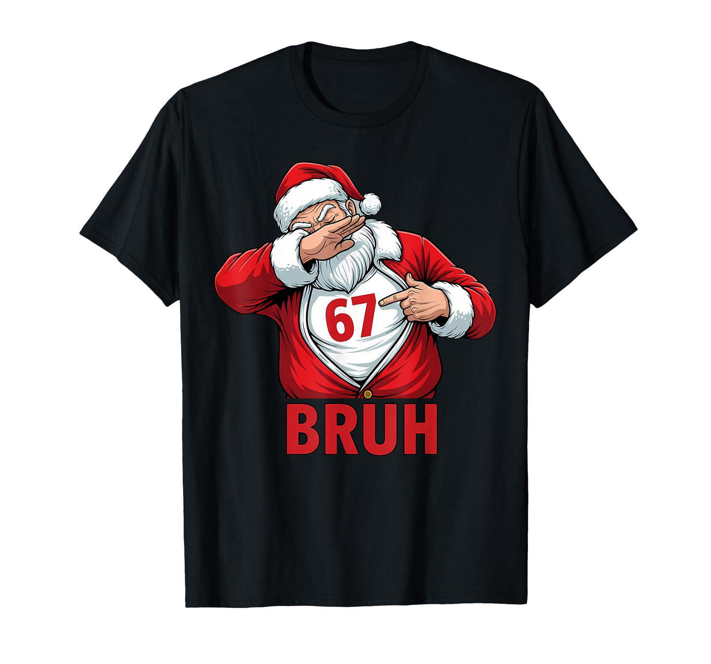 Christmas Santa Dab Dance 67 Bruh Meme Funny Girls Boys Kids T-Shirt