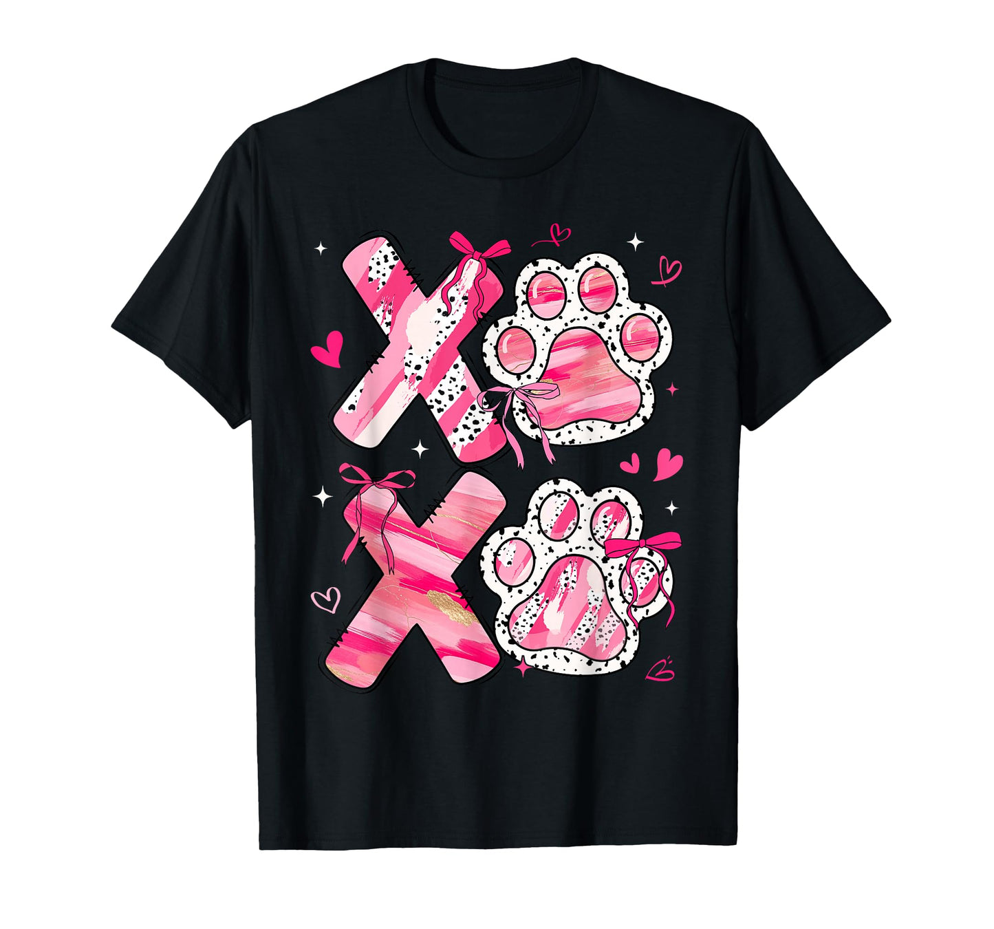 XOXO Paw Valentine Cute Coquette Bow Dog Lover Boy Girl Kid T-Shirt