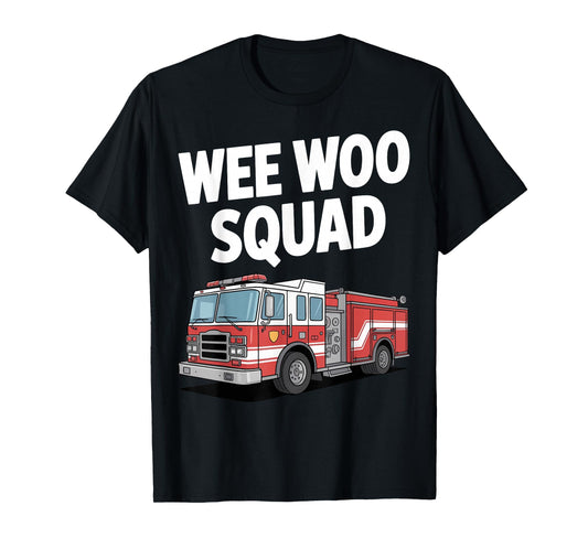 Funny Firefighter Art Men Women Kids Fire Truck Firefighter T-Shirt