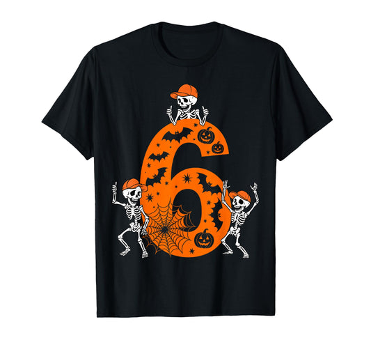 Six Seven Meme 6 7 Halloween Costume Dancing Skeleton T-Shirt