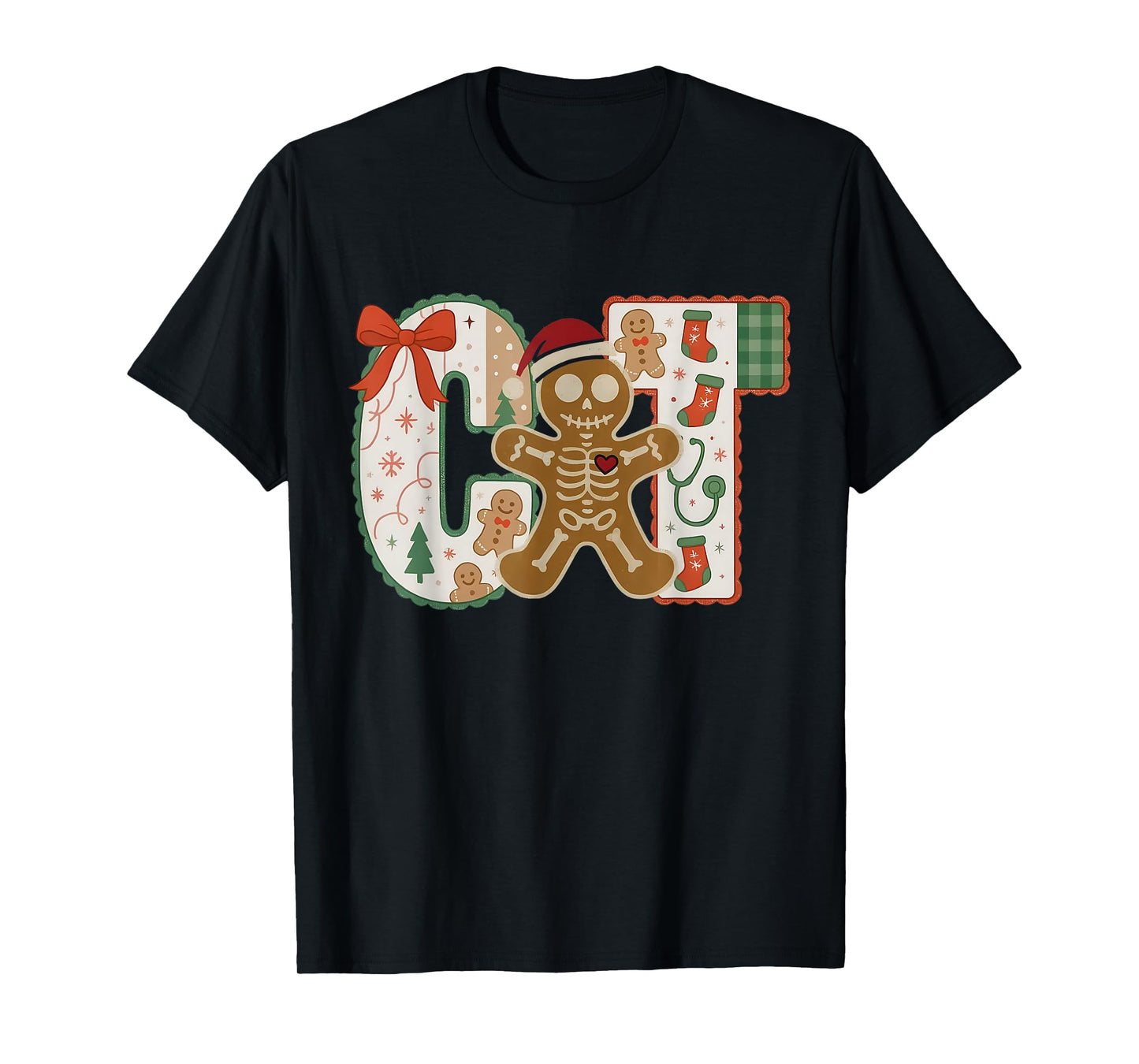 Gingerbread CT Technologist CAT Scan Tech Radiology Xmas T-Shirt