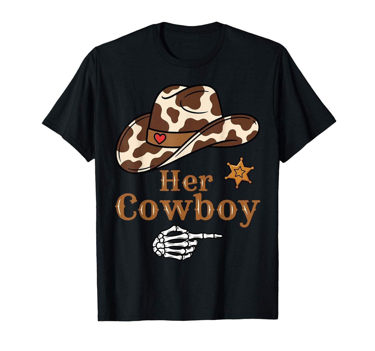 Matching Couples Her Cowboy Western His and Hers T-Shirt