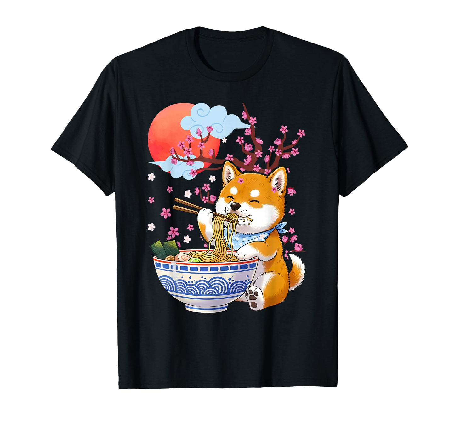 Shiba Inu Ramen Kawaii Dog Japanese Anime Teen Girl Kids T-Shirt