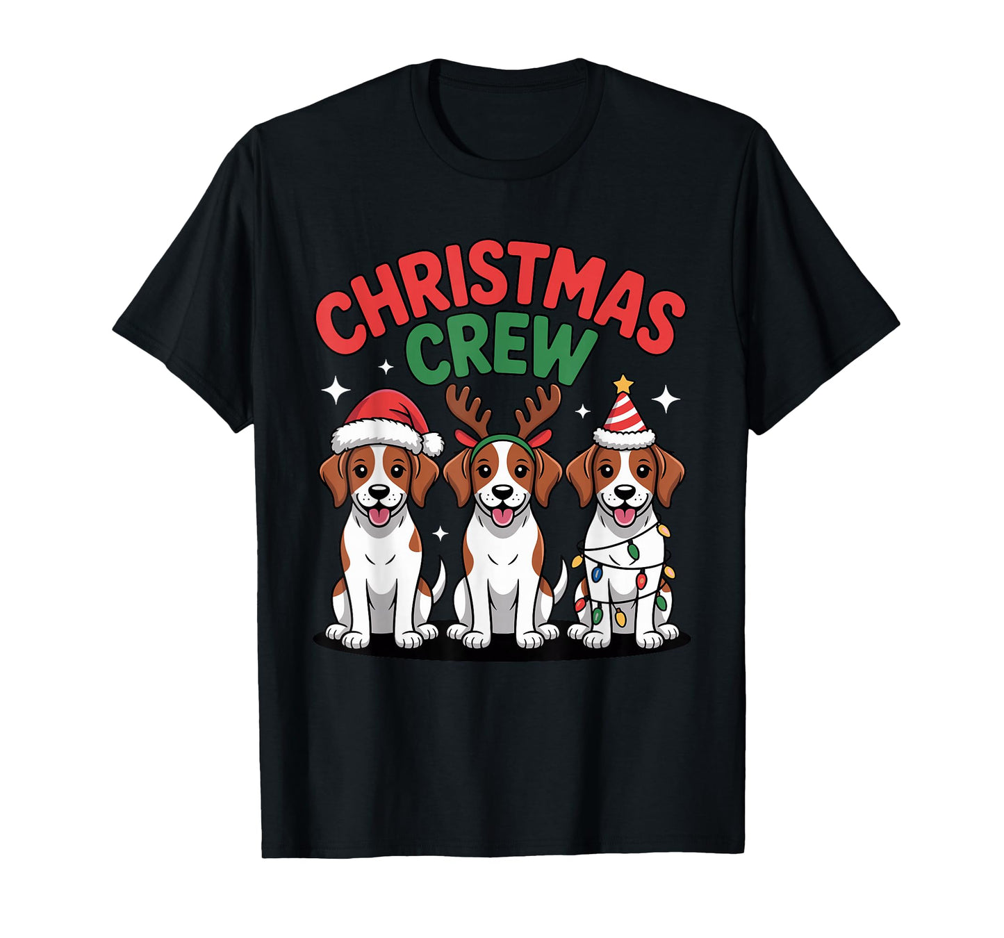 Christmas Crew Xmas Dog Puppy Breed Funny Christmas Brittany T-Shirt
