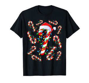 Candy Cane Crew Red and White Santa Funny Christmas Lights T-Shirt