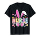 Happy Easter Day Bunny Ears Stethoscope Floral Nurse Life T-Shirt