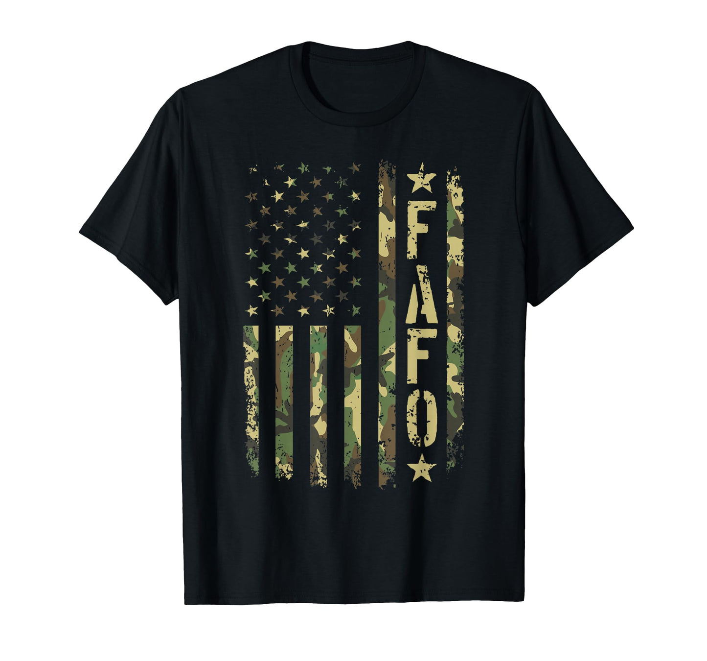 FAFO Funk Around and Find Out, FAFO Camo US Flag Vintage T-Shirt