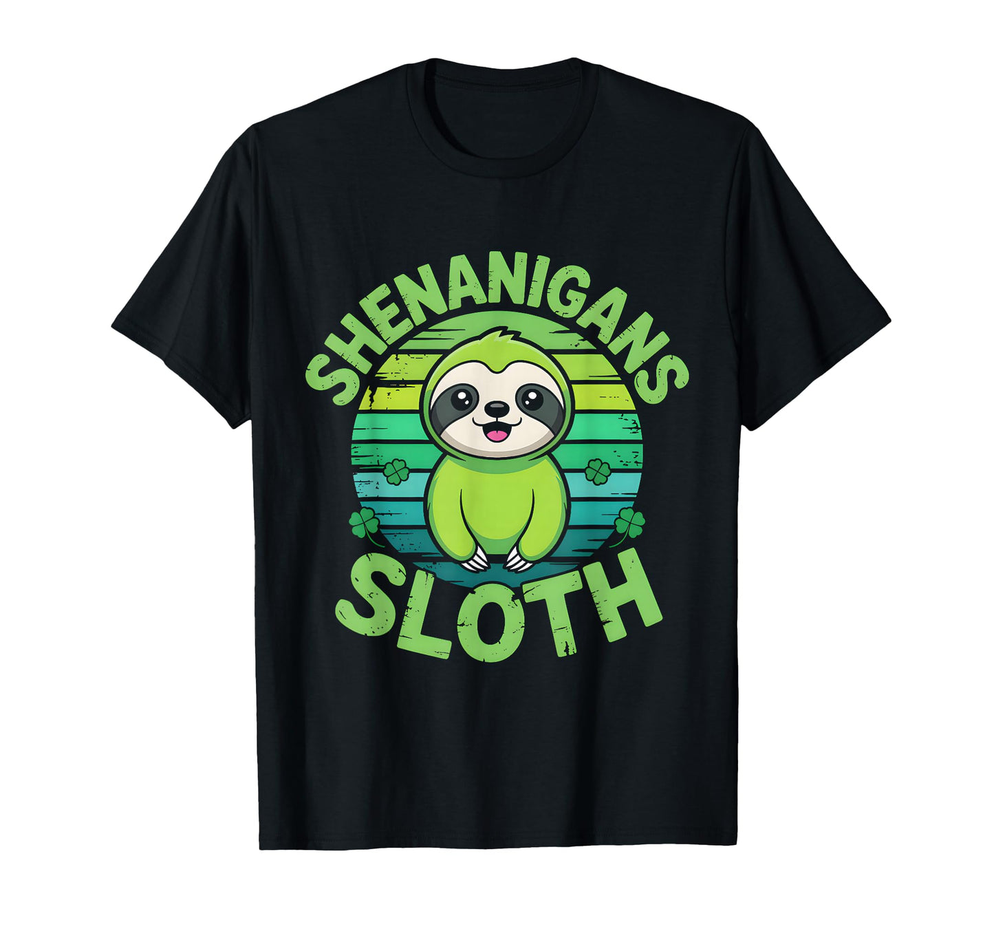 Sloth St Patricks Day Sloth Shenanigans Cute Animal Lover T-Shirt
