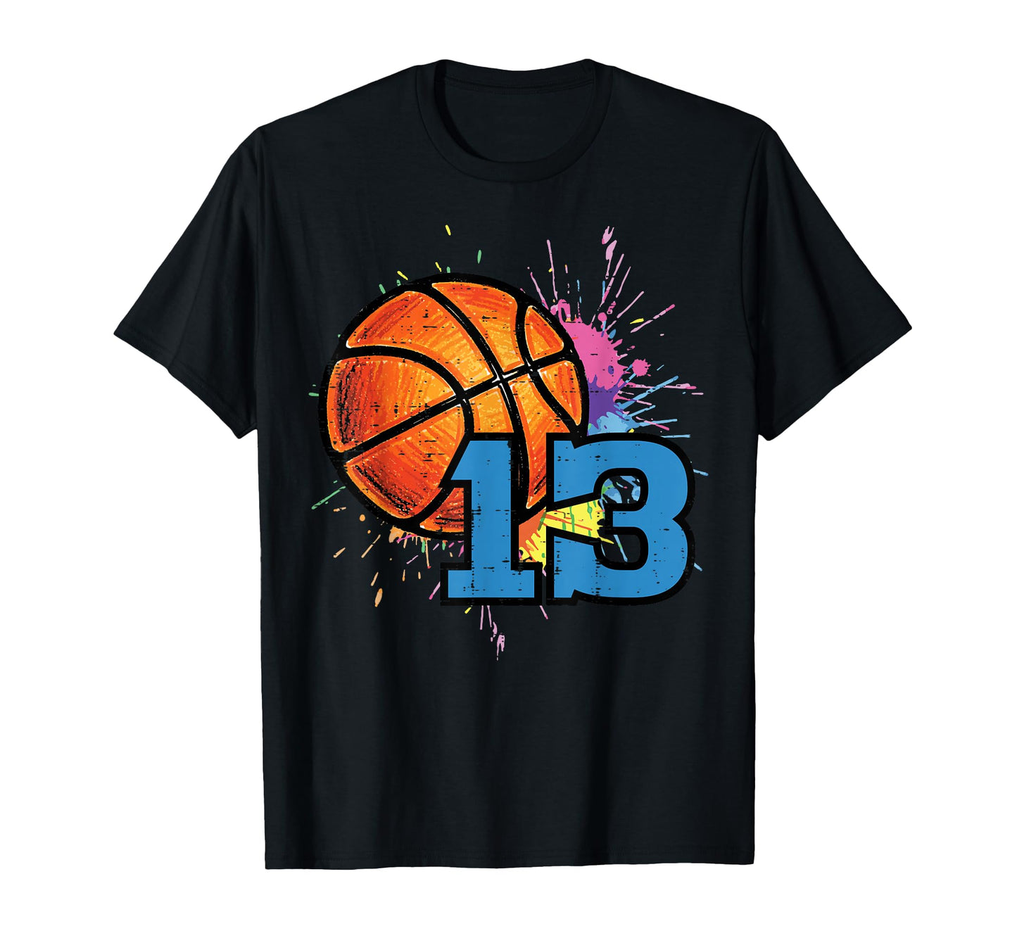 13th Birthday Basketball 13 Year Old Bday Player Boys Teens T-Shirt