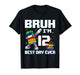 Bruh I’m 12 Colorful Block Character Birthday Kids Boys T-Shirt