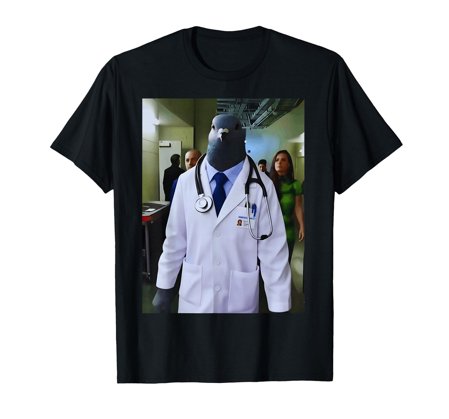 Pigeon Doctor Walking Down Hallway Meme T-Shirt
