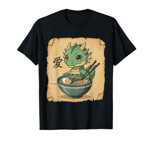 Ramen Dragon Noodle Kawaii Lover Japanese Funny Graphic T-Shirt