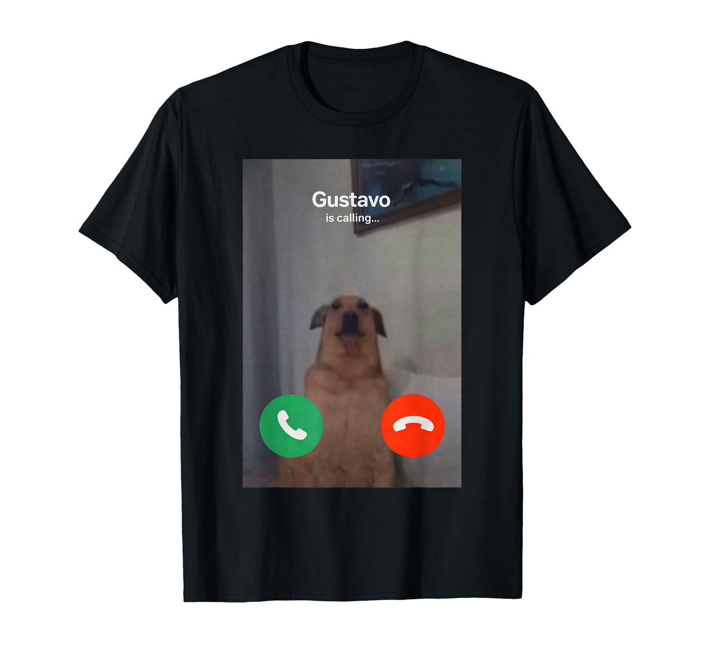 Gustavo The Dog is Calling Incoming Call Brainrot Memes GenZ T-Shirt