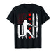 Baseball Silhouette Heart USA Flag Hearts American Boys Kids T-Shirt