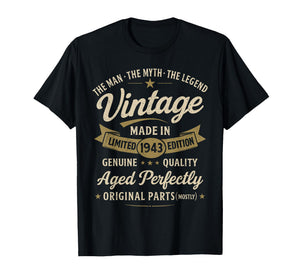 83rd Birthday Gift Vintage 1943 Men Funny 83 Years Old 1943 T-Shirt