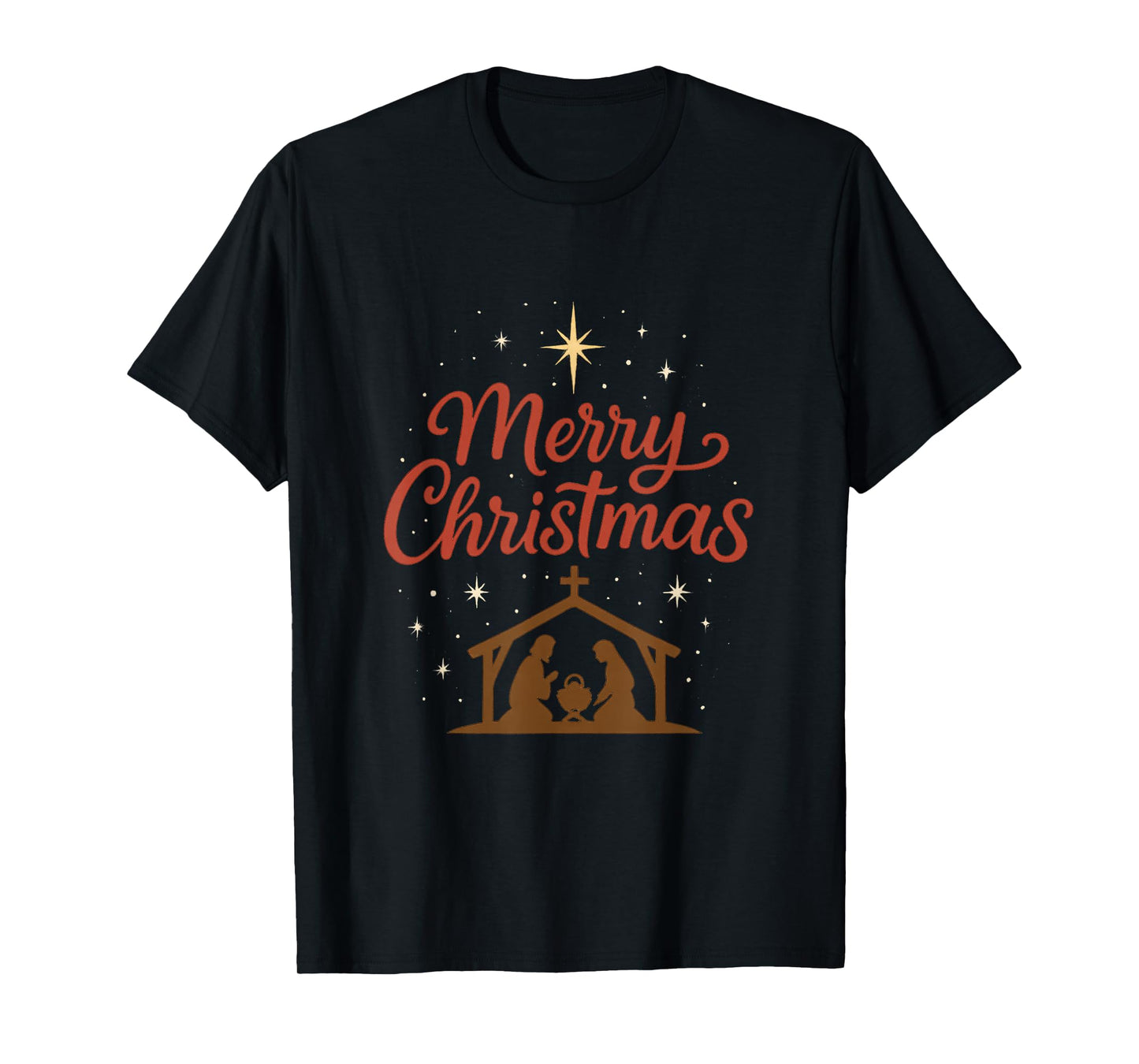 Merry Christ Mas Christian Christmas Jesus Christmas Family T-Shirt