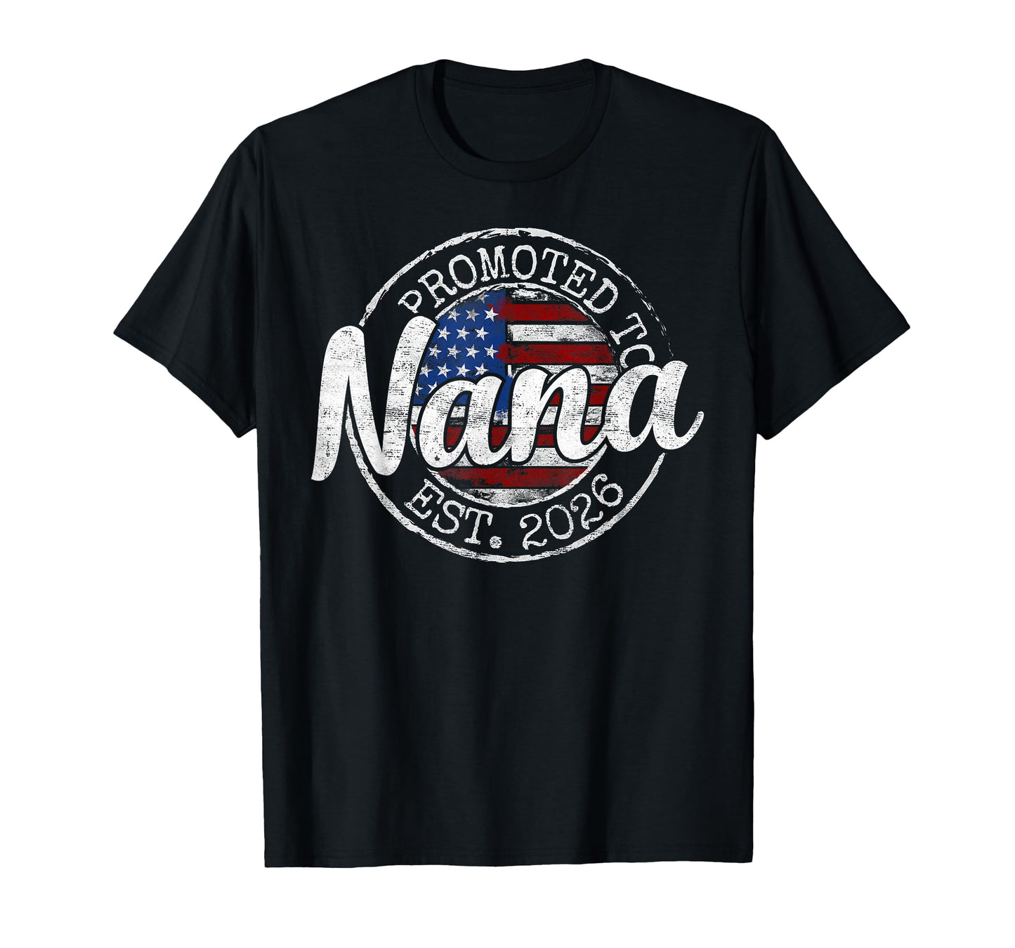 Promoted to Nana Est 2026 Stamp First Time Grandma to Be T-Shirt