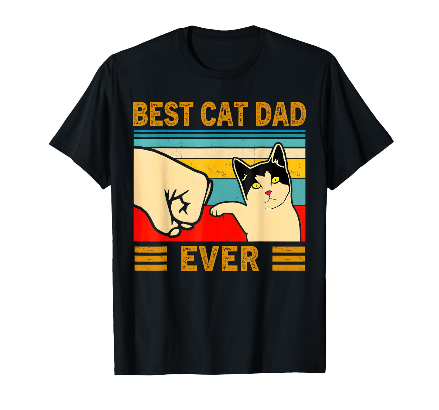 Cat-Shirt Men Best Cat Dad Ever Funny Cat Lover Gift T-Shirt