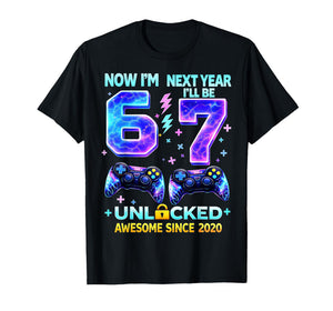 Now I’m 6 Next Year I’ll Be 7 Gaming Boy Gifts for Kids Boys T-Shirt