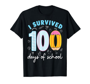 I Survived 100 Days of School Funny Meme Teacher Student T-Shirt