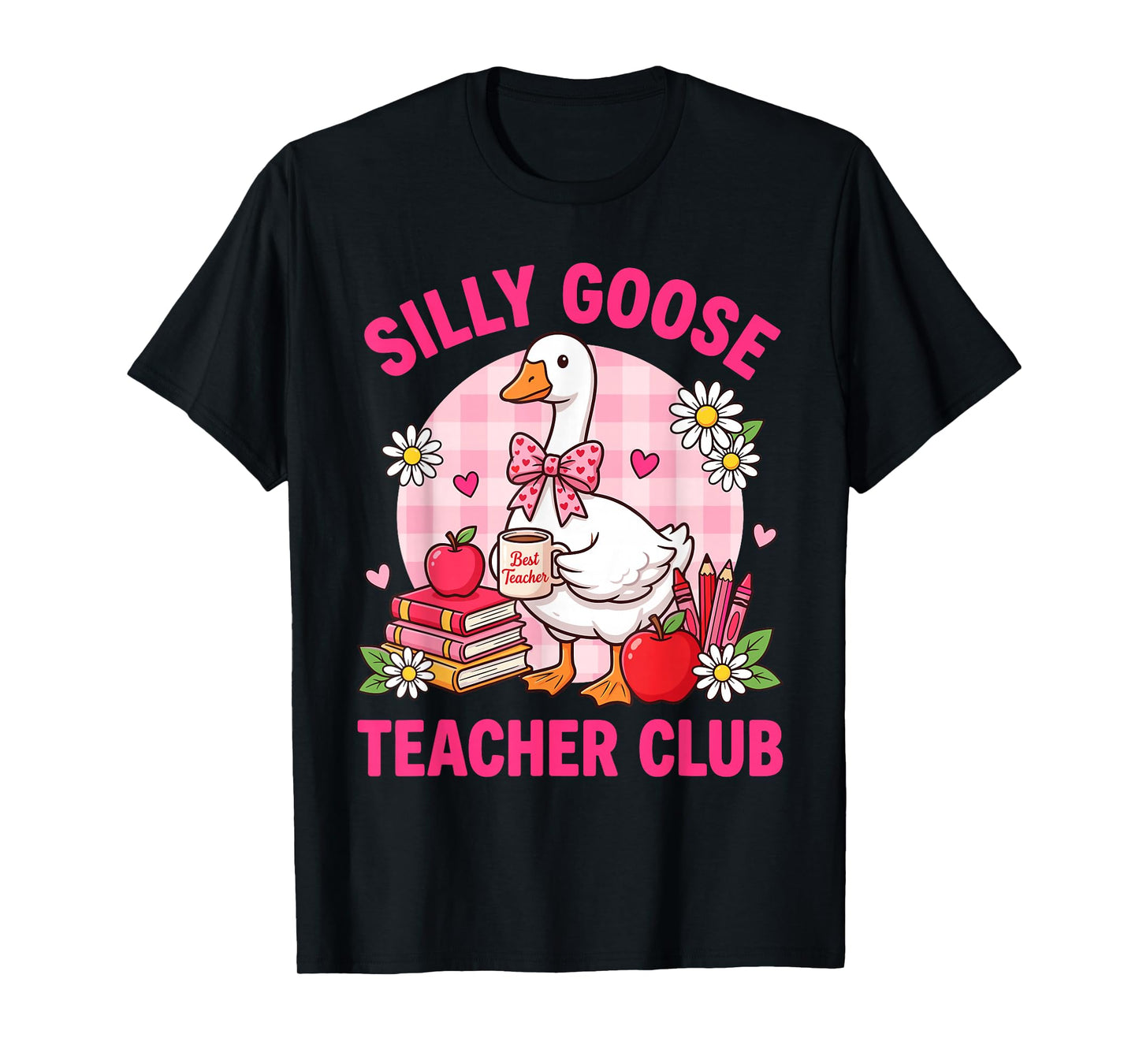 Heart Pink Bow Tie School T-Shirt