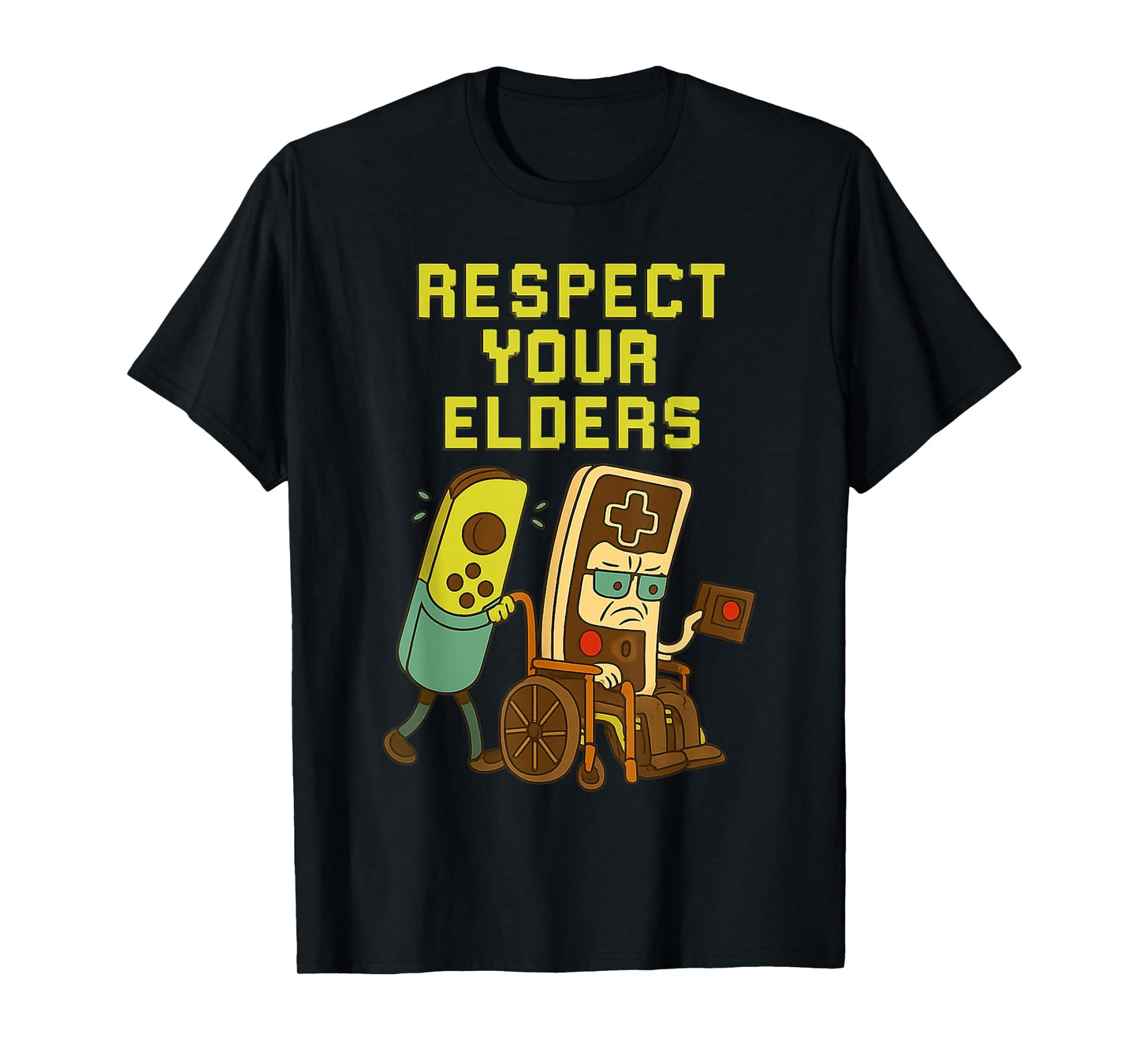 Respect Your Elders Retro Gaming Funny Gamer Controller 80s T-Shirt