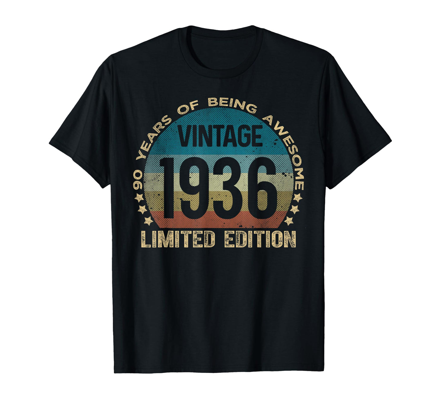 90 Year Old Gifts Vintage 1936 Limited Edition 90th Birthday T-Shirt