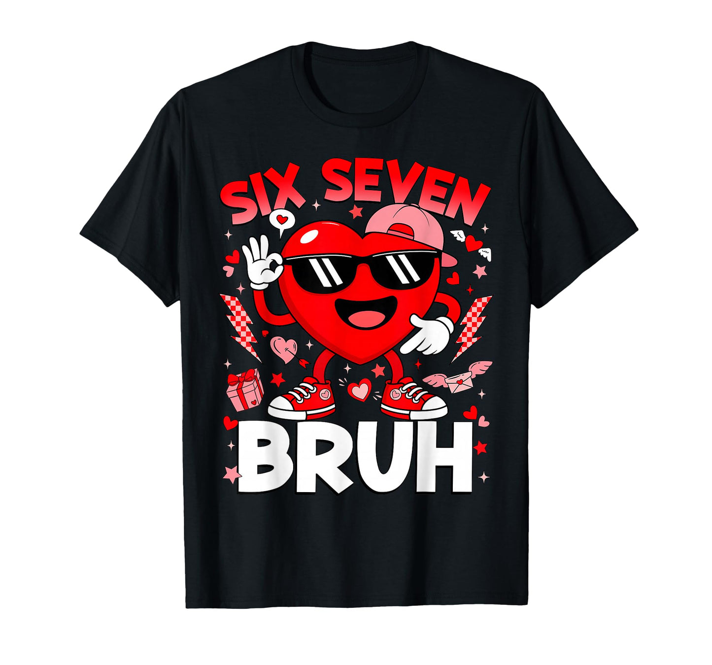 Funny Bruh 67 Valentine Six Seven Meme Gen Alpha Boys Kids T-Shirt