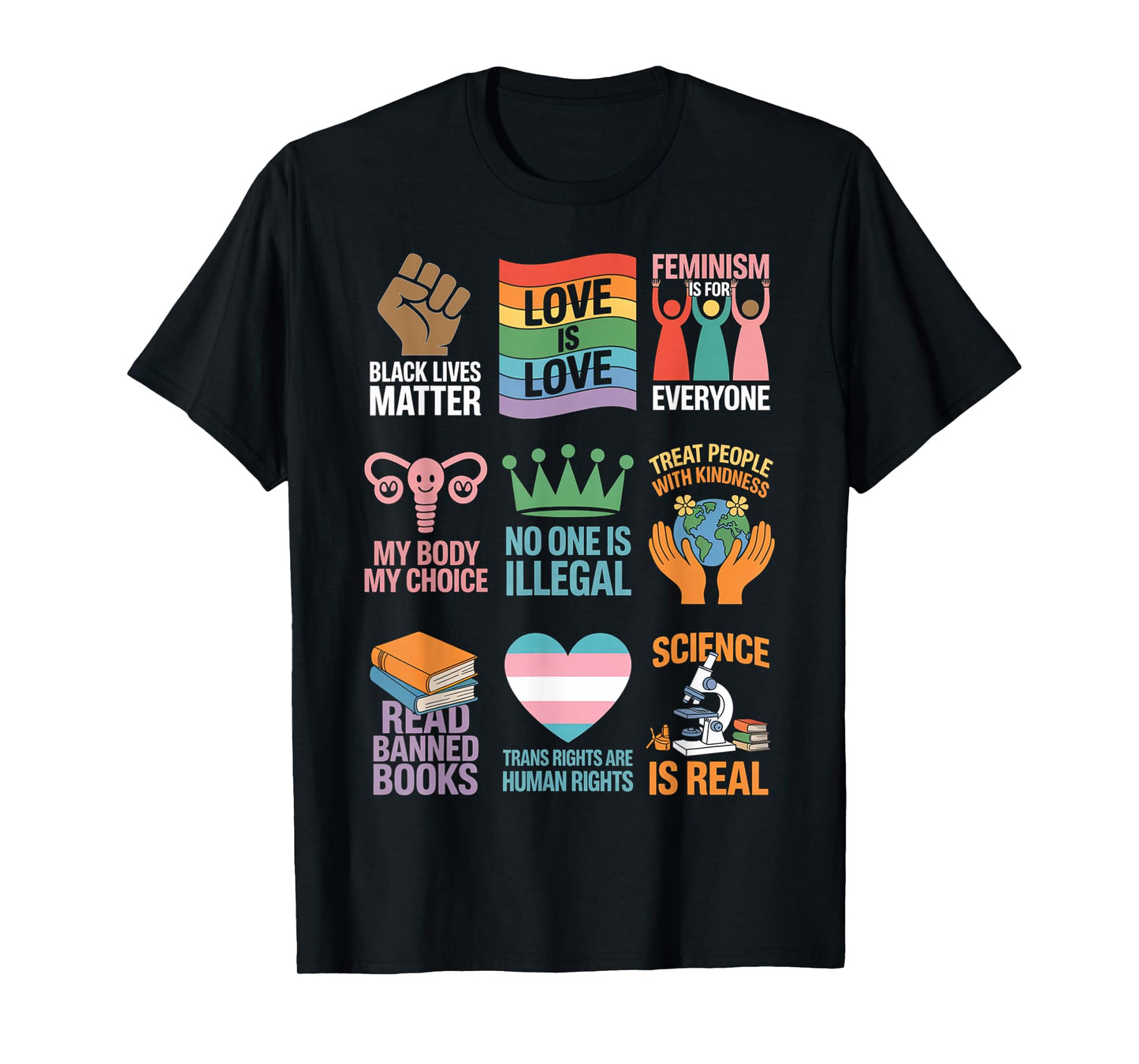 No King Resist Protest Gay Rights Science Real Black Lives T-Shirt
