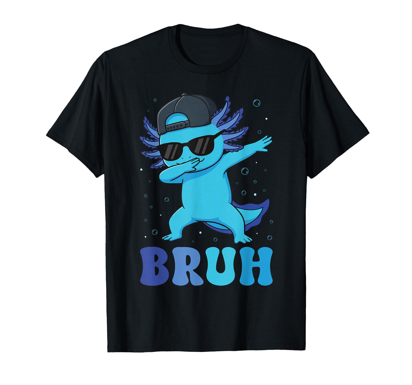 Bruh Dabbing Axolotl Funny Mens Kids Boys Teens Axolotls T-Shirt