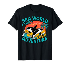 Sea World Family Adventure 2026, Family Sea World Matching T-Shirt