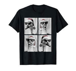 Funny Christmas Goose in Sunglasses Santa Hat Festive Geese T-Shirt