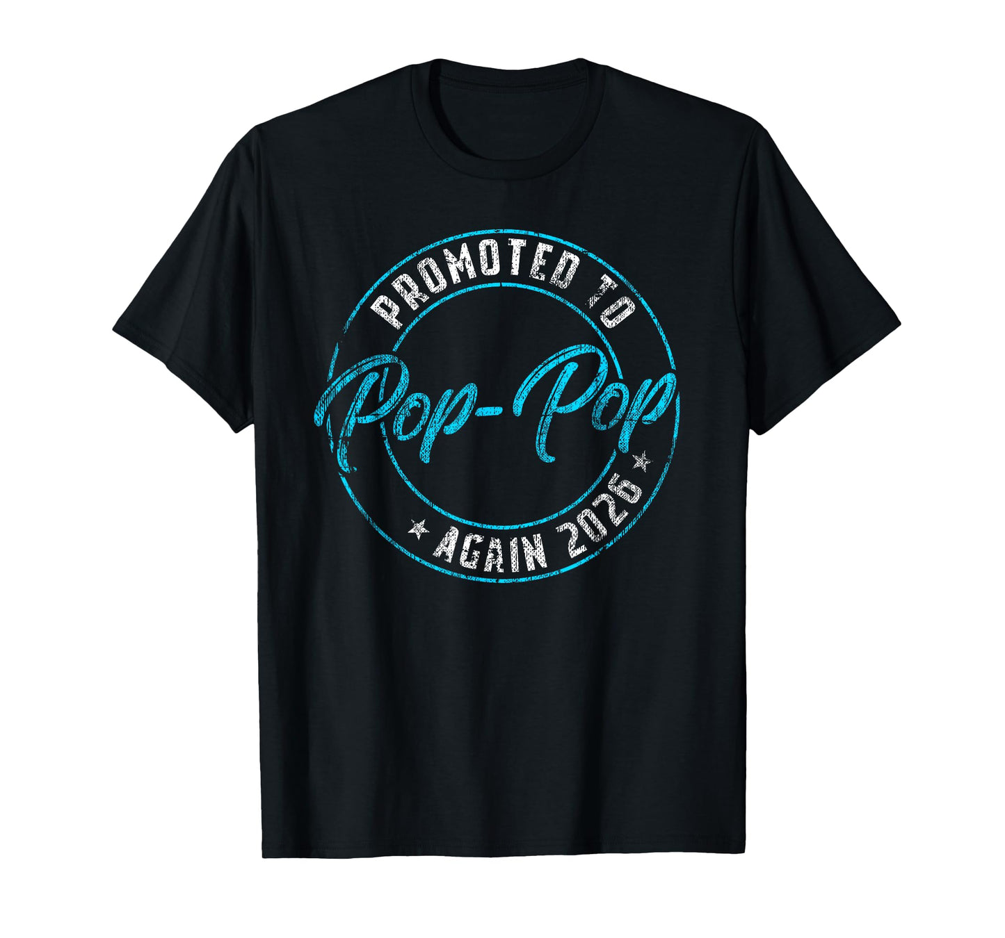 Promoted to Pop-Pop Again 2026 Grandpa Vintage Reveal T-Shirt