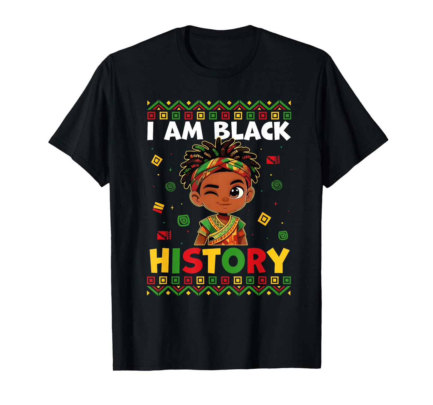 I Am Black History Month African American Dabbing Boys Kids T-Shirt