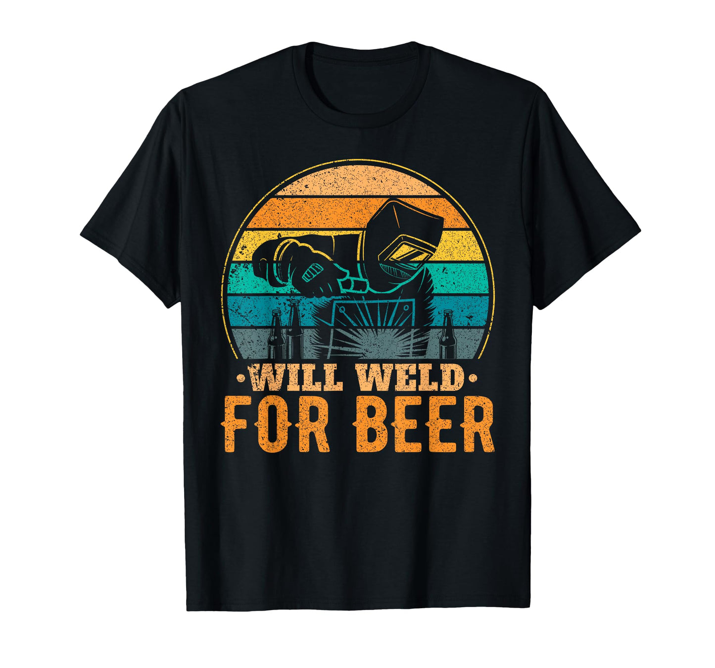 Funny Welder Welding Will Weld for Beer T-Shirt