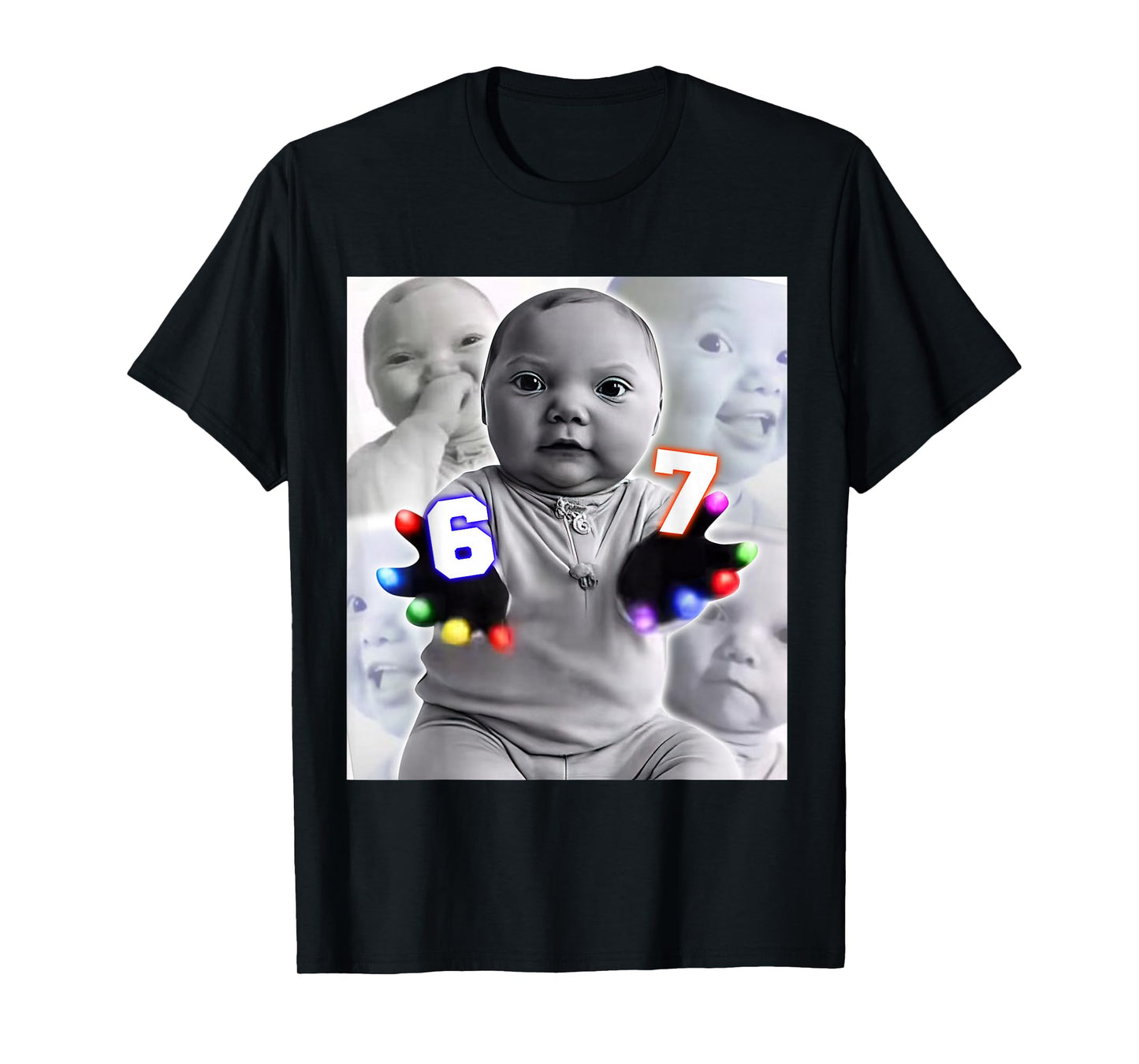 Gloving Niche Baby 67 Six Seven Hand Funny Ai Baby Meme T-Shirt
