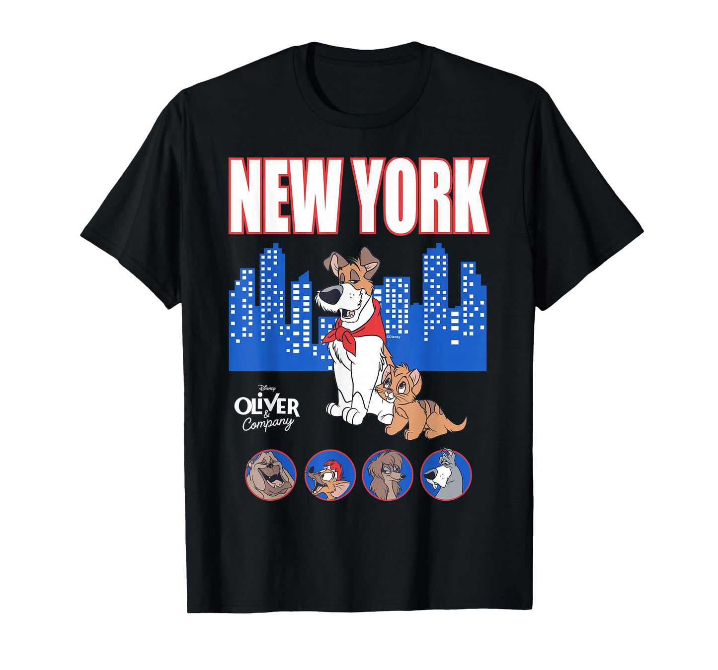 Disney Oliver & Company New York City Retro Skyline T-Shirt