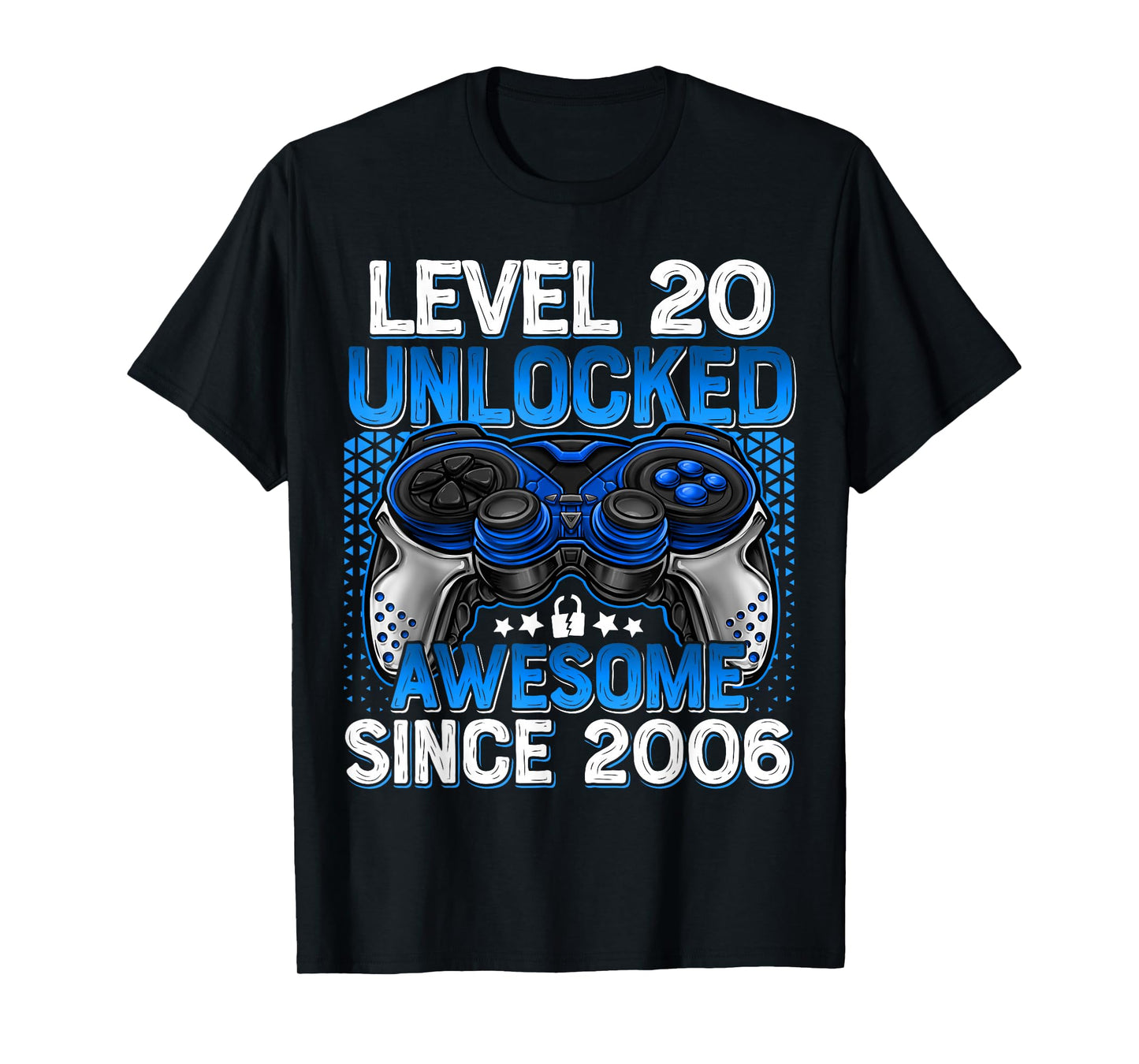 Level 20 Unlocked 20 Year Old Gifts Boys 20th Birthday Boy T-Shirt