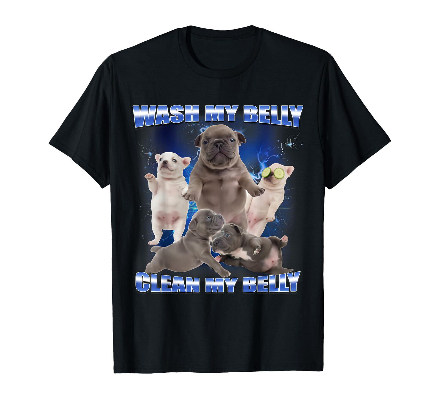Pibble Dog Wash Clean My Belly Funny Meme T-Shirt
